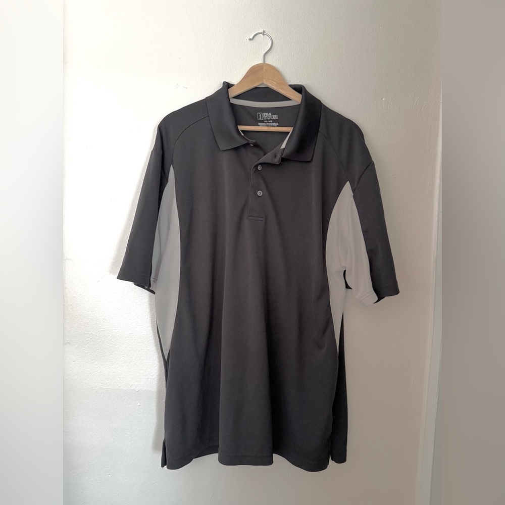 Official PGA Tour Black and White Men’s Polo Golf Shirt